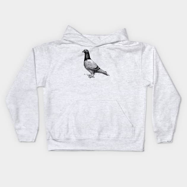 Pigeon Kids Hoodie by carobaro